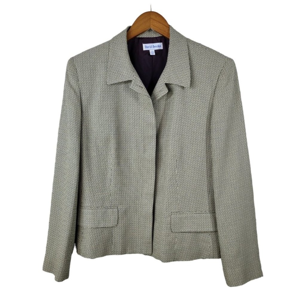 Vintage David Brooks size 10 Blazer Jacket Professor structured Light Academia
